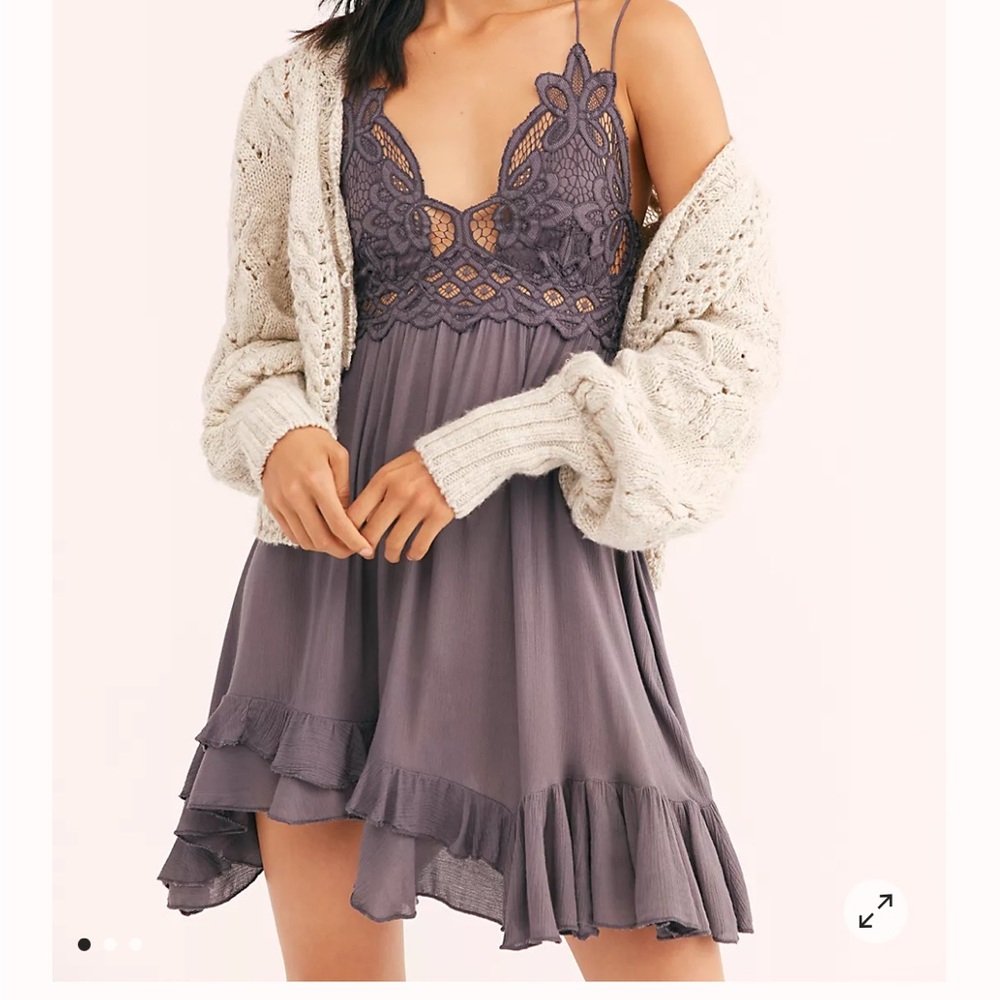 Free People Adella Slip Dress in Purple
